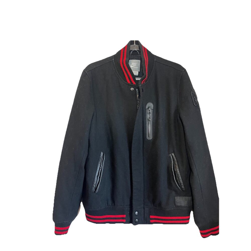 Nike Sportswear LeBron James Destroyer Wool Bomber Jacket Men's Med Vivat Rex - Picture 6 of 12